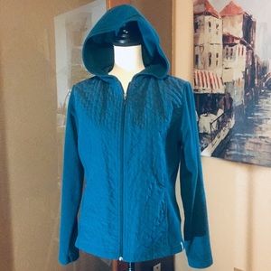 Columbia Fleece Nylon Zipper hooded Jacket